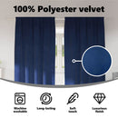 vidaXL Sötétítő függönyök 2 pcs Sötét kék 140 x 245 cm Bársony