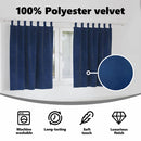 vidaXL Sötétítő függönyök 2 pcs Sötét kék 140 x 140 cm Bársony