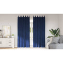 vidaXL Sötétítő függönyök 2 pcs Sötét kék 140 x 225 cm Bársony