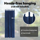 vidaXL Sötétítő függönyök 2 pcs Sötét kék 140 x 225 cm Bársony