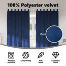 vidaXL Sötétítő függönyök 2 pcs Sötét kék 140 x 225 cm Bársony