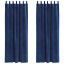 vidaXL Sötétítő függönyök 2 pcs Sötét kék 140 x 225 cm Bársony