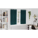 vidaXL Sötétítő függönyök 2 pcs Sötétzöld 140 x 175 cm Bársony