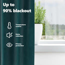 vidaXL Sötétítő függönyök 2 pcs Sötétzöld 140 x 245 cm Bársony