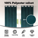 vidaXL Sötétítő függönyök 2 pcs Sötétzöld 140 x 245 cm Bársony
