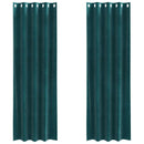 vidaXL Sötétítő függönyök 2 pcs Sötétzöld 140 x 245 cm Bársony