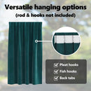vidaXL Sötétítő függönyök 2 pcs Sötétzöld 140 x 140 cm Bársony