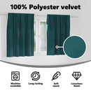 vidaXL Sötétítő függönyök 2 pcs Sötétzöld 140 x 140 cm Bársony