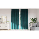 vidaXL Sötétítő függönyök 2 pcs Sötétzöld 140 x 225 cm Bársony