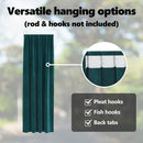 vidaXL Sötétítő függönyök 2 pcs Sötétzöld 140 x 225 cm Bársony