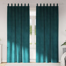 vidaXL Sötétítő függönyök 2 pcs Sötétzöld 140 x 245 cm Bársony
