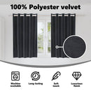 vidaXL Sötétítő függönyök 2 pcs Sötétszürke 140 x 140 cm Bársony