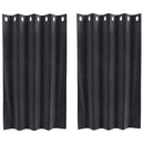 vidaXL Sötétítő függönyök 2 pcs Sötétszürke 140 x 140 cm Bársony