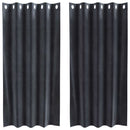 vidaXL Sötétítő függönyök 2 pcs Sötétszürke 140 x 175 cm Bársony
