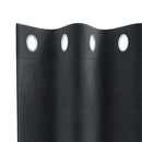 vidaXL Sötétítő függönyök 2 pcs Sötétszürke 140 x 225 cm Bársony