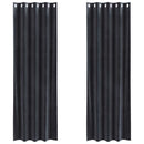 vidaXL Sötétítő függönyök 2 pcs Sötétszürke 140 x 225 cm Bársony