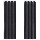 vidaXL Sötétítő függönyök 2 pcs Sötétszürke 140 x 245 cm Bársony