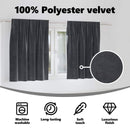 vidaXL Sötétítő függönyök 2 pcs Sötétszürke 140 x 140 cm Bársony