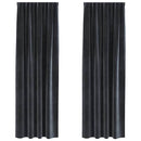 vidaXL Sötétítő függönyök 2 pcs Sötétszürke 140 x 245 cm Bársony