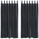 vidaXL Sötétítő függönyök 2 pcs Sötétszürke 140 x 175 cm Bársony