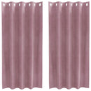 vidaXL Sötétítő függönyök 2 pcs Sötét rózsaszín 140 x 175 cm Bársony