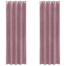 vidaXL Sötétítő függönyök 2 pcs Sötét rózsaszín 140 x 225 cm Bársony