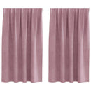 vidaXL Sötétítő függönyök 2 pcs Sötét rózsaszín 140 x 140 cm Bársony