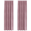 vidaXL Sötétítő függönyök 2 pcs Sötét rózsaszín 140 x 245 cm Bársony
