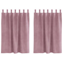 vidaXL Sötétítő függönyök 2 pcs Sötét rózsaszín 140 x 140 cm Bársony