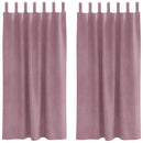vidaXL Sötétítő függönyök 2 pcs Sötét rózsaszín 140 x 175 cm Bársony