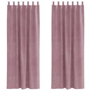 vidaXL Sötétítő függönyök 2 pcs Sötét rózsaszín 140 x 225 cm Bársony