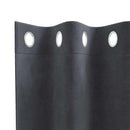 vidaXL Sötétítő függönyök 2 db Világosszürke 140 x 140 cm Bársony