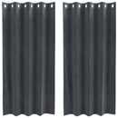 vidaXL Sötétítő függönyök 2 pcs Világosszürke 140 x 175 cm Bársony