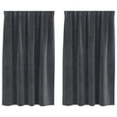 vidaXL Sötétítő függönyök 2 pcs Világosszürke 140 x 140 cm Bársony