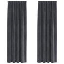 vidaXL Sötétítő függönyök 2 pcs Világosszürke 140 x 260 cm Bársony