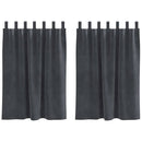 vidaXL Sötétítő függönyök 2 pcs Világosszürke 140 x 140 cm Bársony