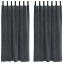 vidaXL Sötétítő függönyök 2 pcs Világosszürke 140 x 175 cm Bársony