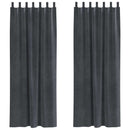vidaXL Sötétítő függönyök 2 pcs Világosszürke 140 x 225 cm Bársony