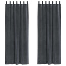 vidaXL Sötétítő függönyök 2 pcs Világosszürke 140 x 260 cm Bársony