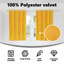 vidaXL Sötétítő függönyök 2 pcs Mustár sárga 140 x 140 cm Bársony