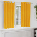 vidaXL Sötétítő függönyök 2 pcs Mustár sárga 140 x 175 cm Bársony