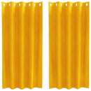 vidaXL Sötétítő függönyök 2 pcs Mustár sárga 140 x 175 cm Bársony