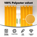 vidaXL Sötétítő függönyök 2 pcs Mustár sárga 140 x 245 cm Bársony