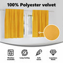 vidaXL Sötétítő függönyök 2 pcs Mustár sárga 140 x 140 cm Bársony