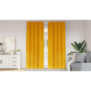 vidaXL Sötétítő függönyök 2 pcs Mustár sárga 140 x 260 cm Bársony