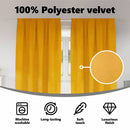 vidaXL Sötétítő függönyök 2 pcs Mustár sárga 140 x 260 cm Bársony