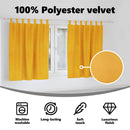 vidaXL Sötétítő függönyök 2 pcs Mustár sárga 140 x 140 cm Bársony