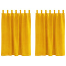 vidaXL Sötétítő függönyök 2 pcs Mustár sárga 140 x 140 cm Bársony