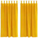 vidaXL Sötétítő függönyök 2 pcs Mustár sárga 140 x 175 cm Bársony