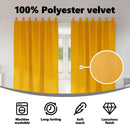 vidaXL Sötétítő függönyök 2 pcs Mustár sárga 140 x 245 cm Bársony
